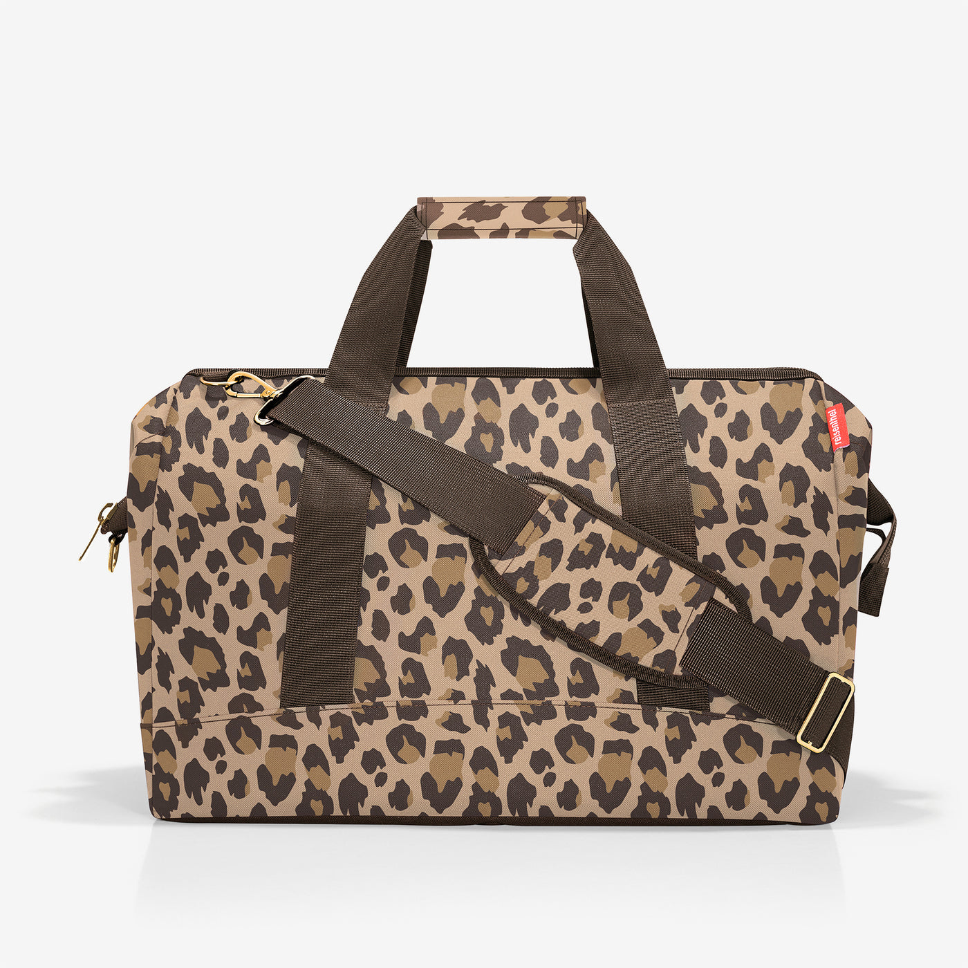 Reisenthel Easyshoppingbag Leo Macchiato – Sac De Courses Pliables Léopard Élégant, 30 L, Idéal Chariot Et Quotidien