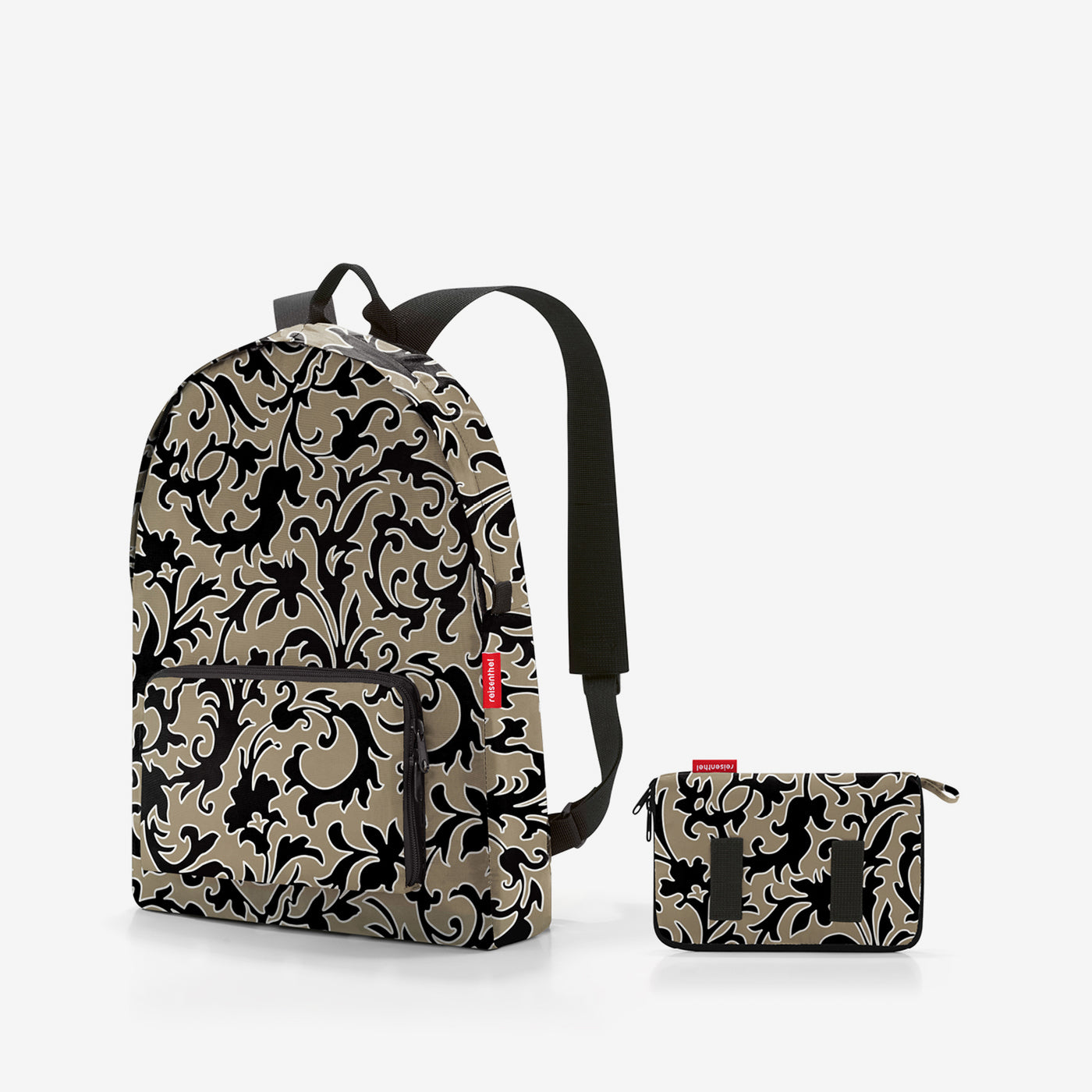 mini maxi rucksack baroque marble (sac à dos -noir mini maxi rucksack baroque marble (sac à dos -noir