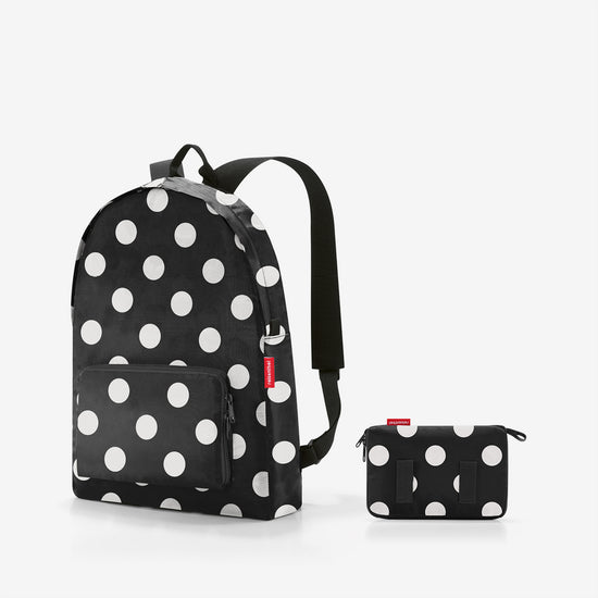 Reisenthel mini maxi rucksack dots white (Rucksack,schwarz)
