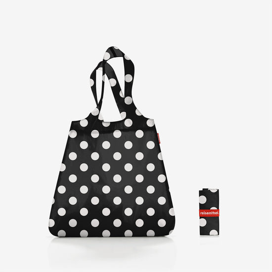 Reisenthel mini maxi shopper dots white (Tragetasche,schwarz)