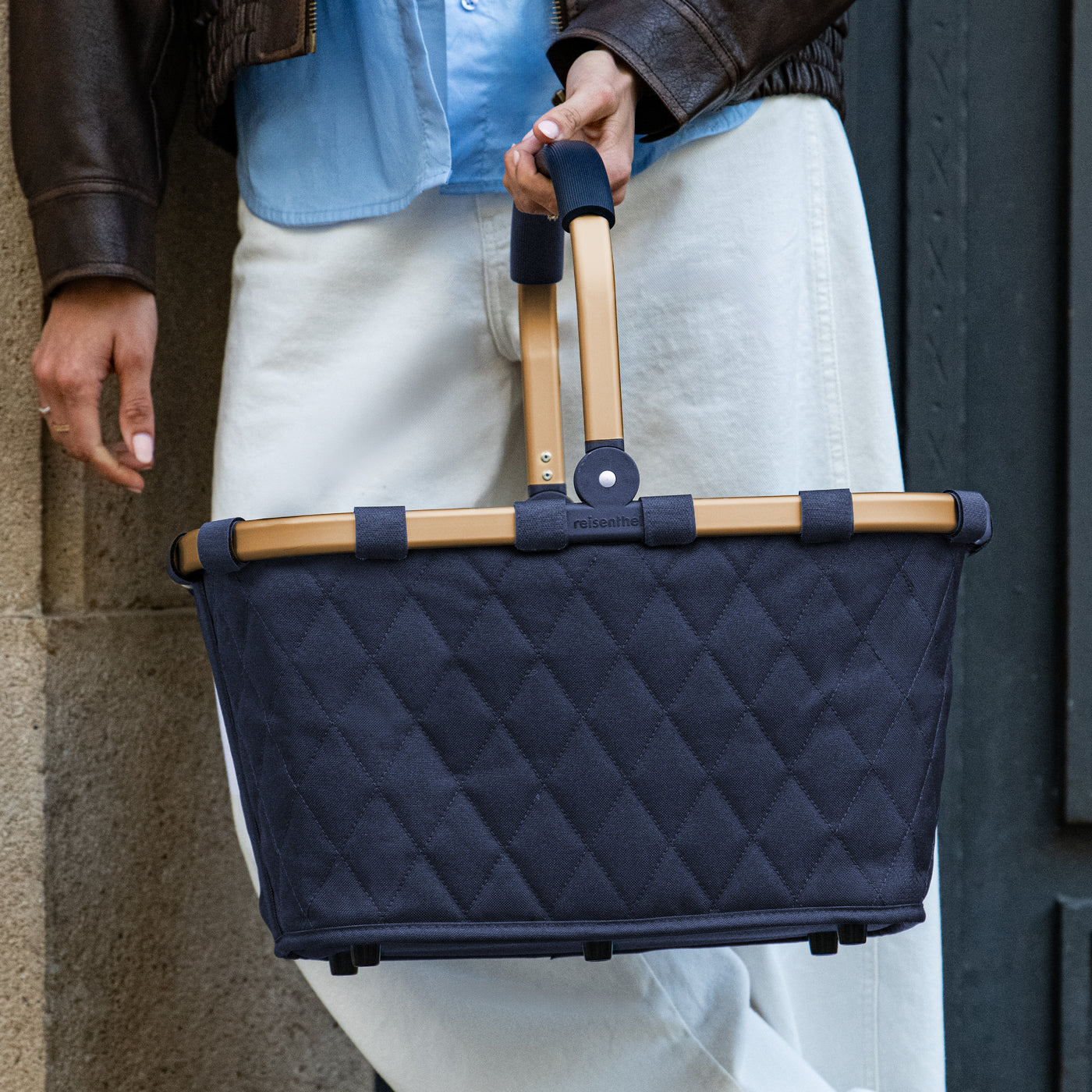 carrybag frame rhombus midnight gold carrybag Reisenthel