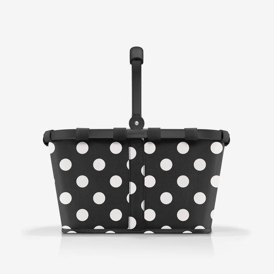 Reisenthel carrybag frame dots white (Einkaufskorb,schwarz)