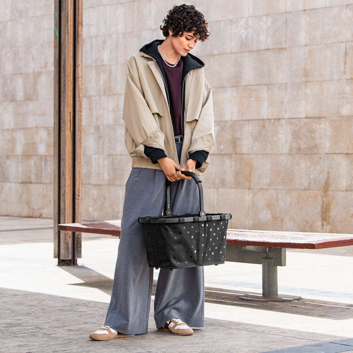 carrybag frame glossy dots black carrybag Reisenthel