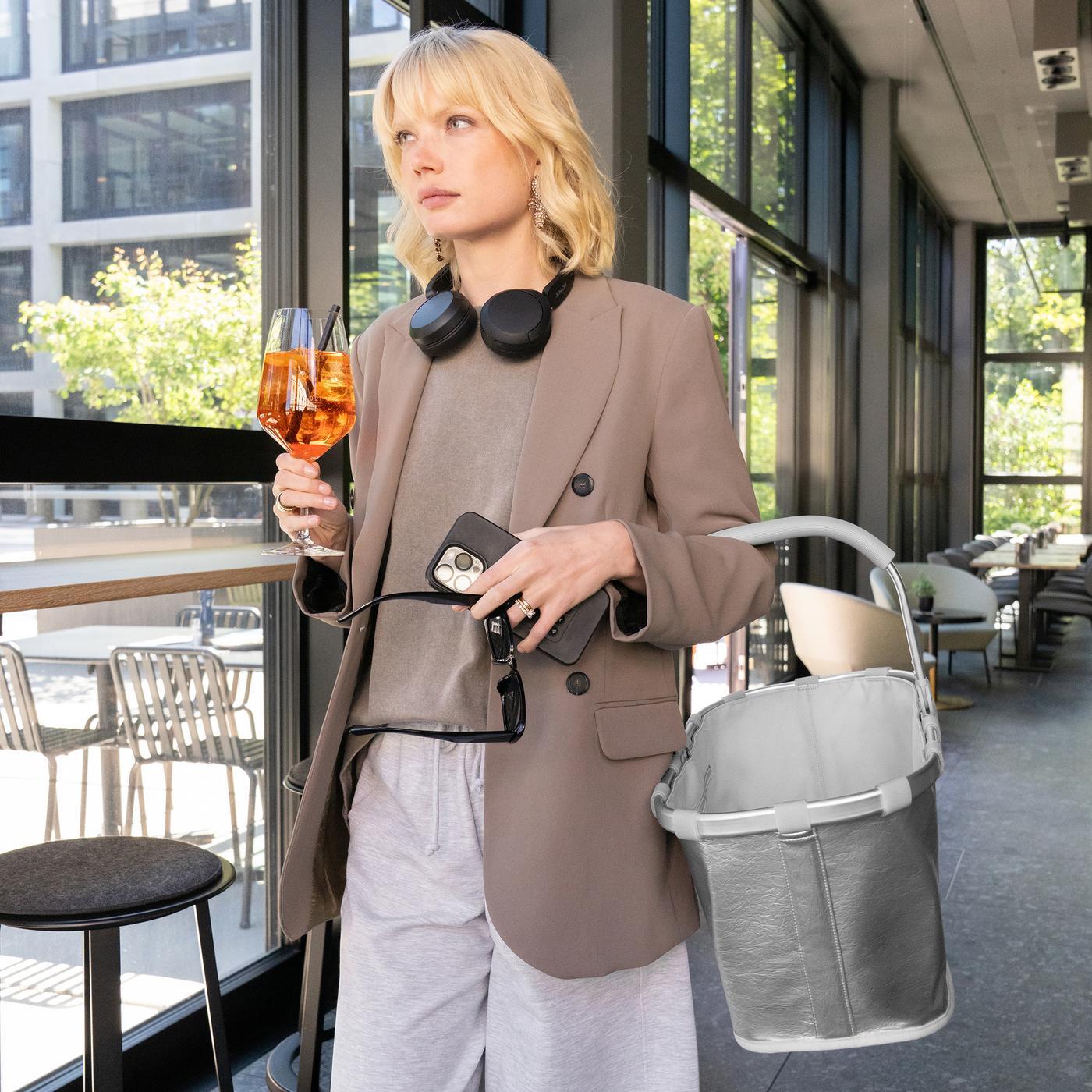 carrybag silver crackle carrybag Reisenthel