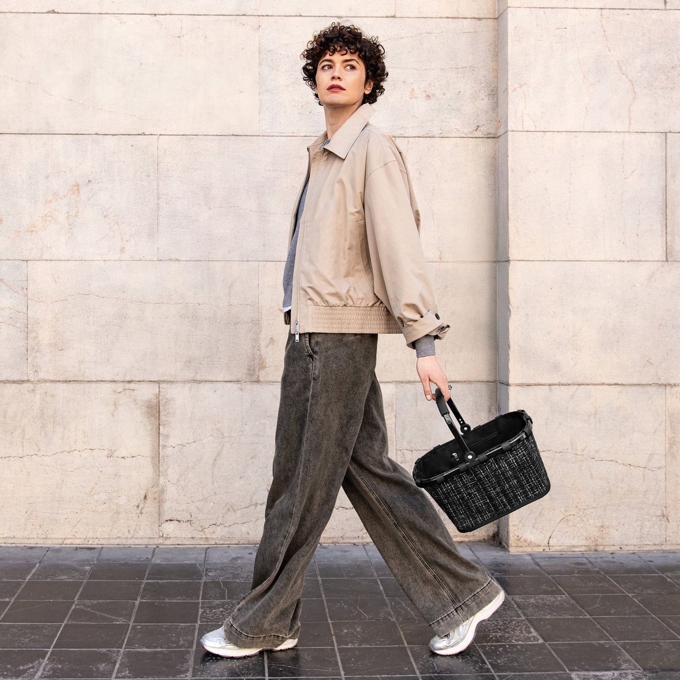 carrybag XS bouclé black