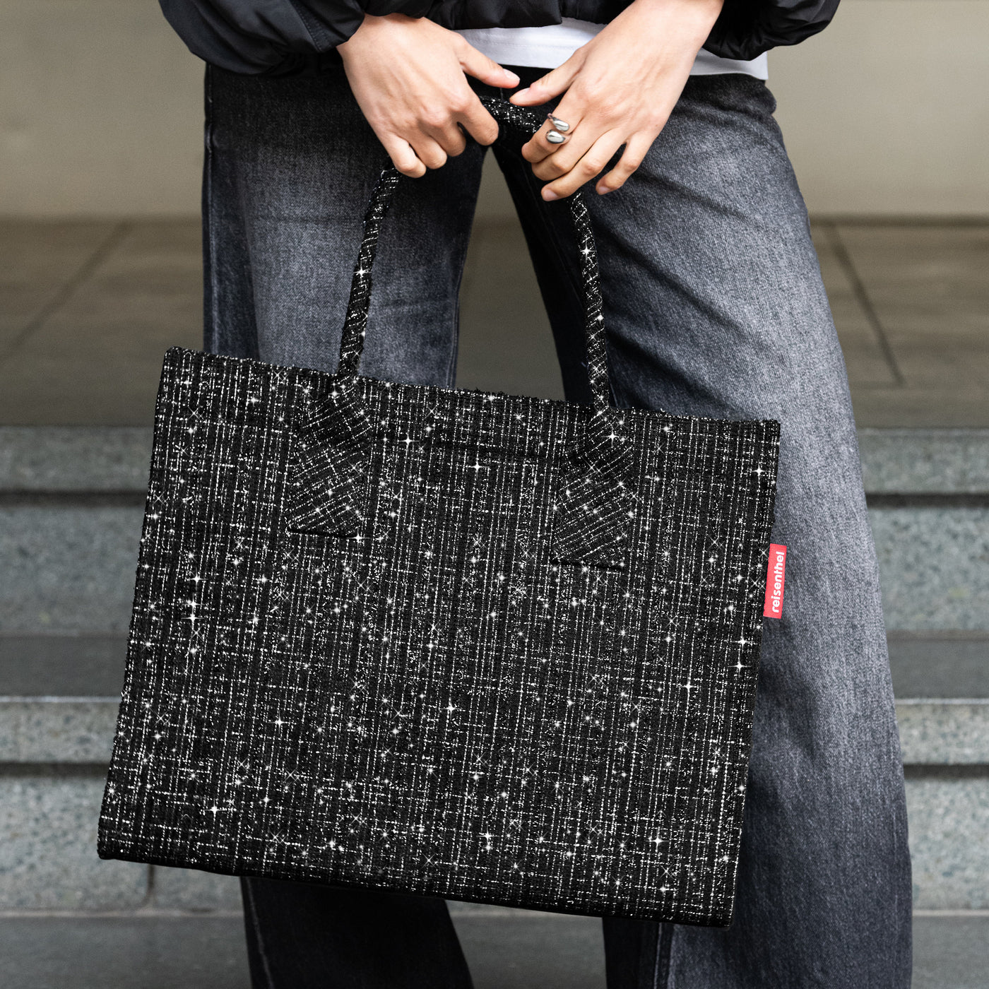 daily shopper bouclé black daily shopper Reisenthel