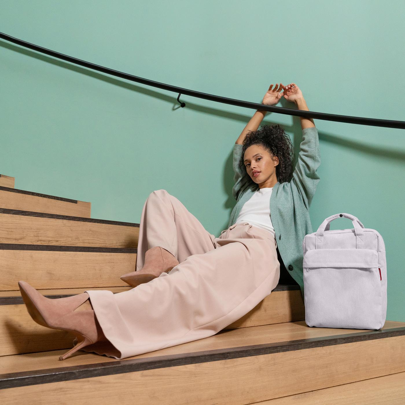 allday backpack M cord grey allday backpack M Reisenthel