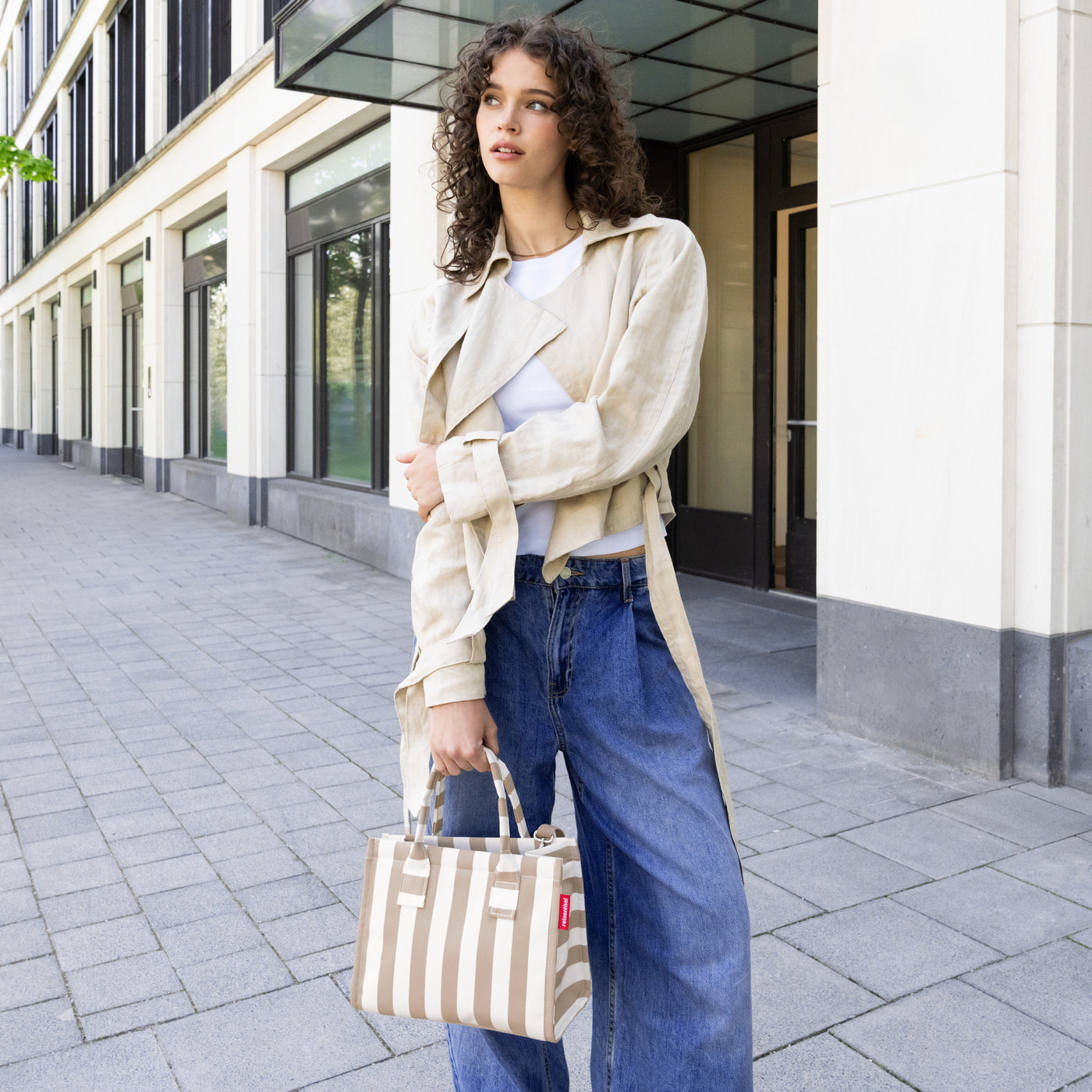 daily shopper XS summerstripes coffee daily shopper XS Reisenthel