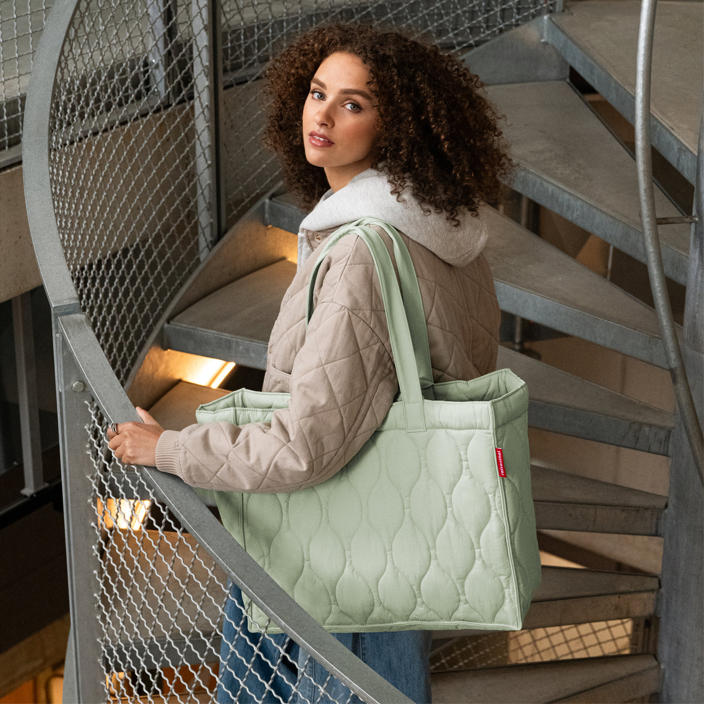 softshopper puffer iced matcha softshopper Reisenthel