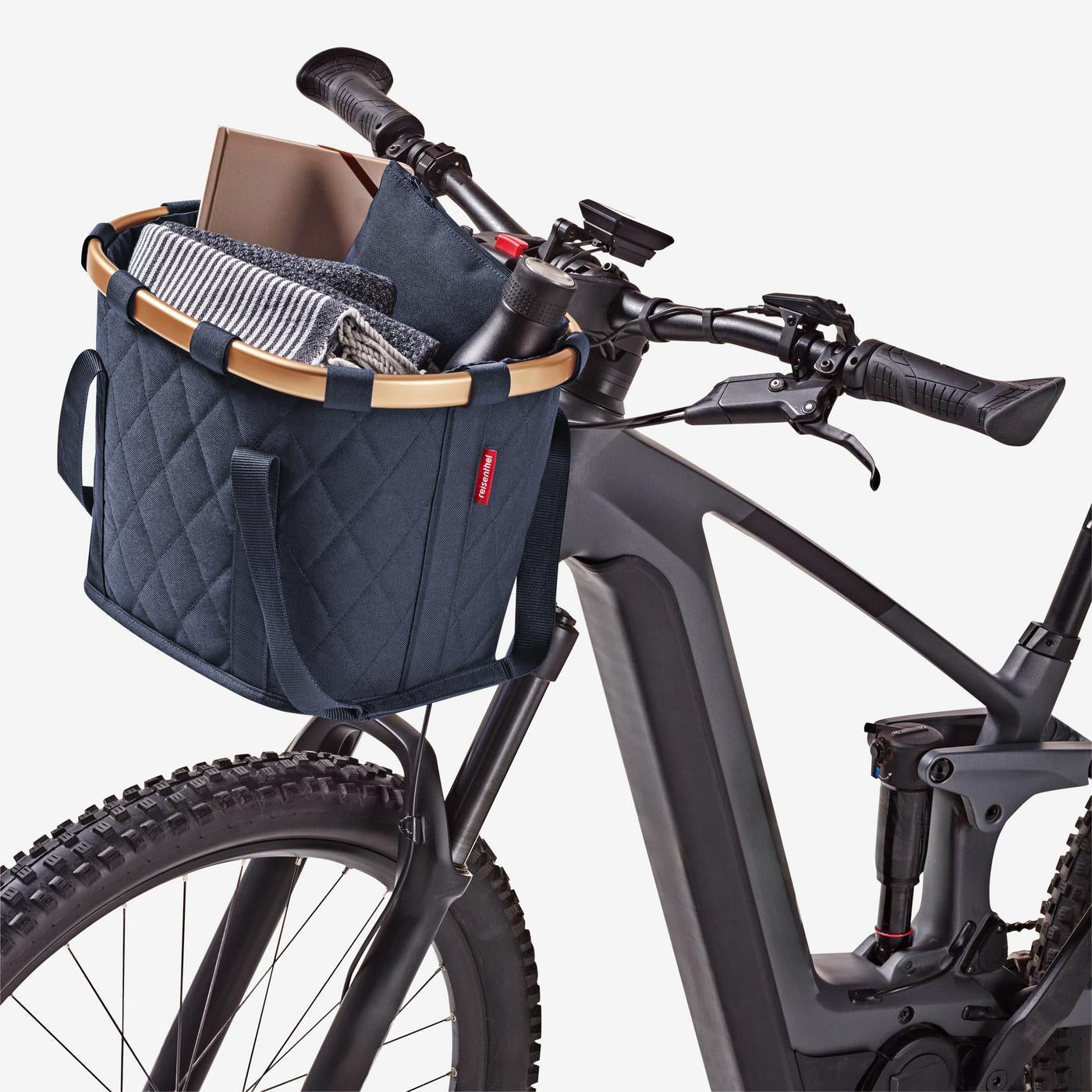 bikebasket rhombus midnight gold bikebasket Reisenthel