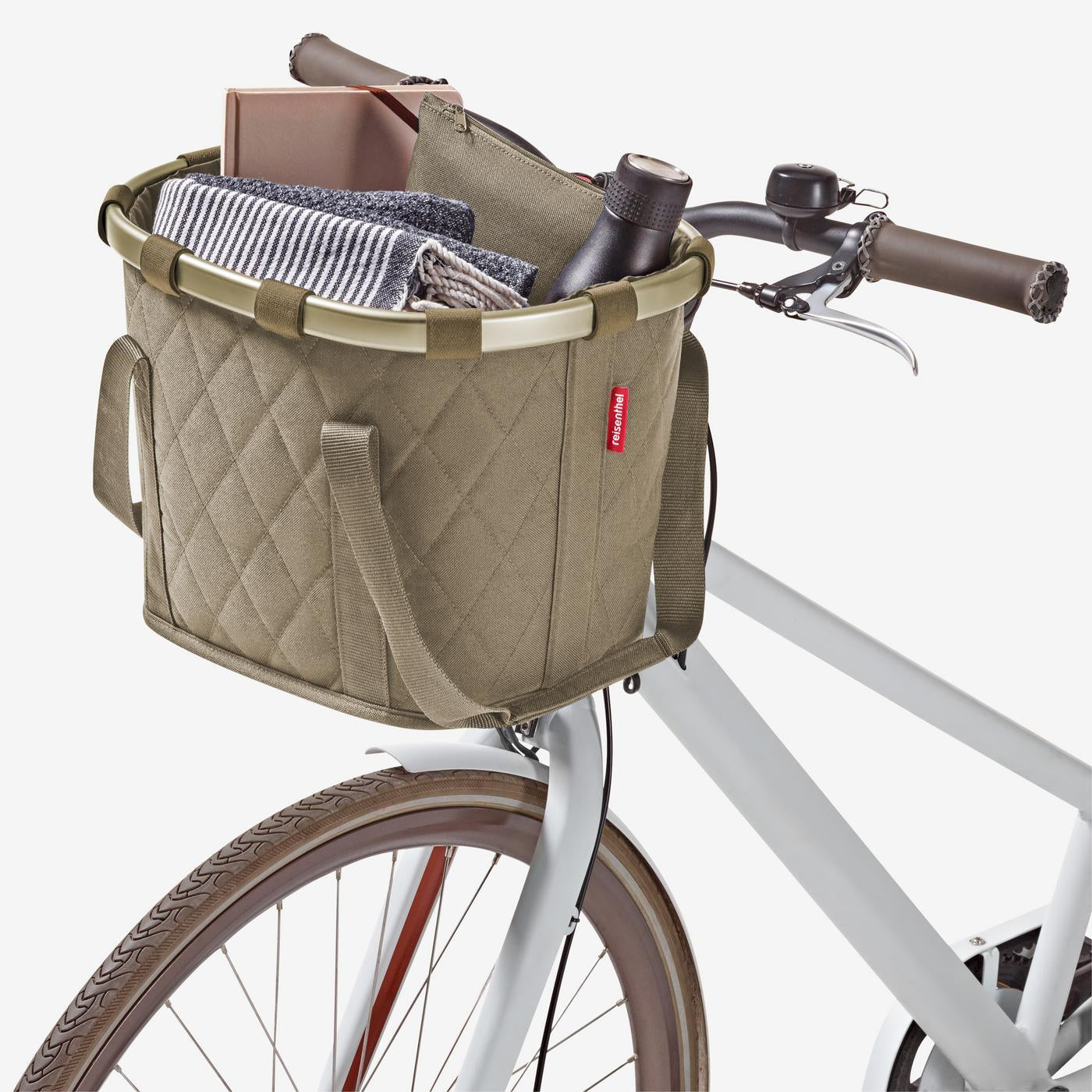 bikebasket frame rhombus olive bikebasket Reisenthel