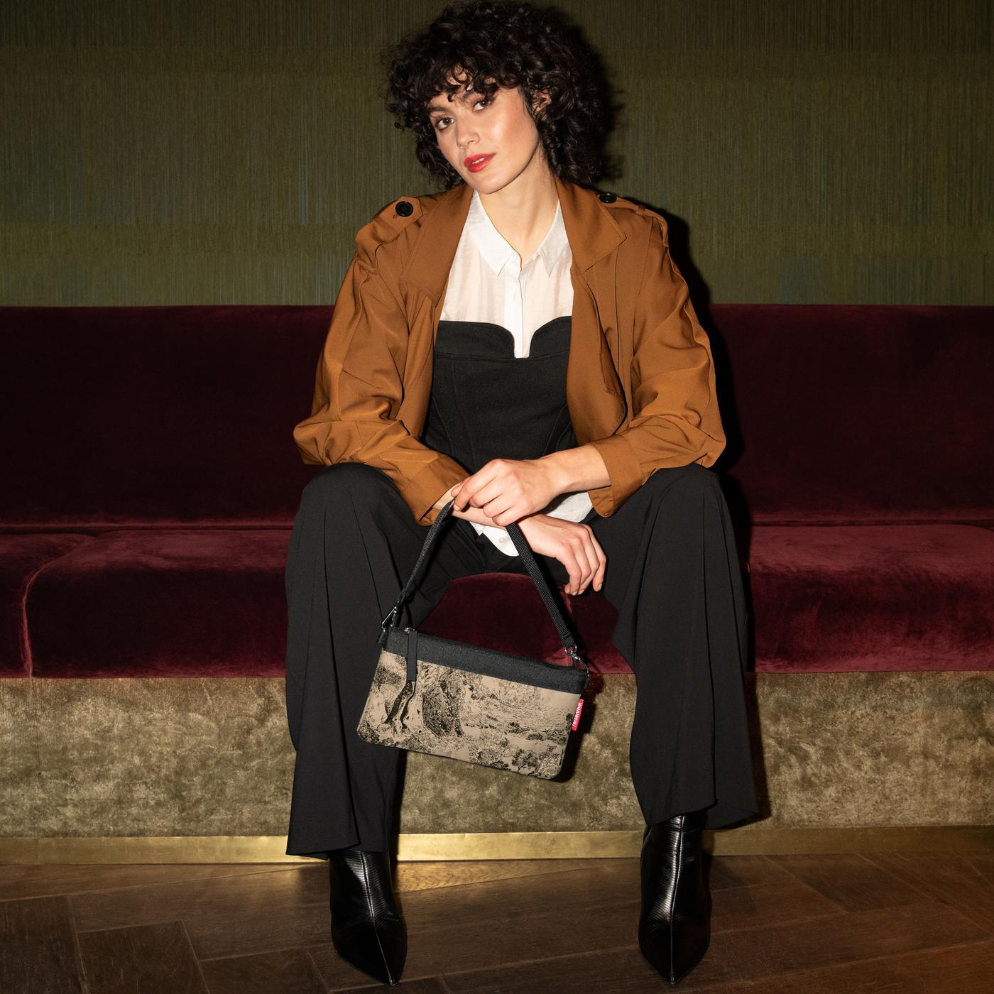 mini pouch jacquard brown mini pouch Reisenthel