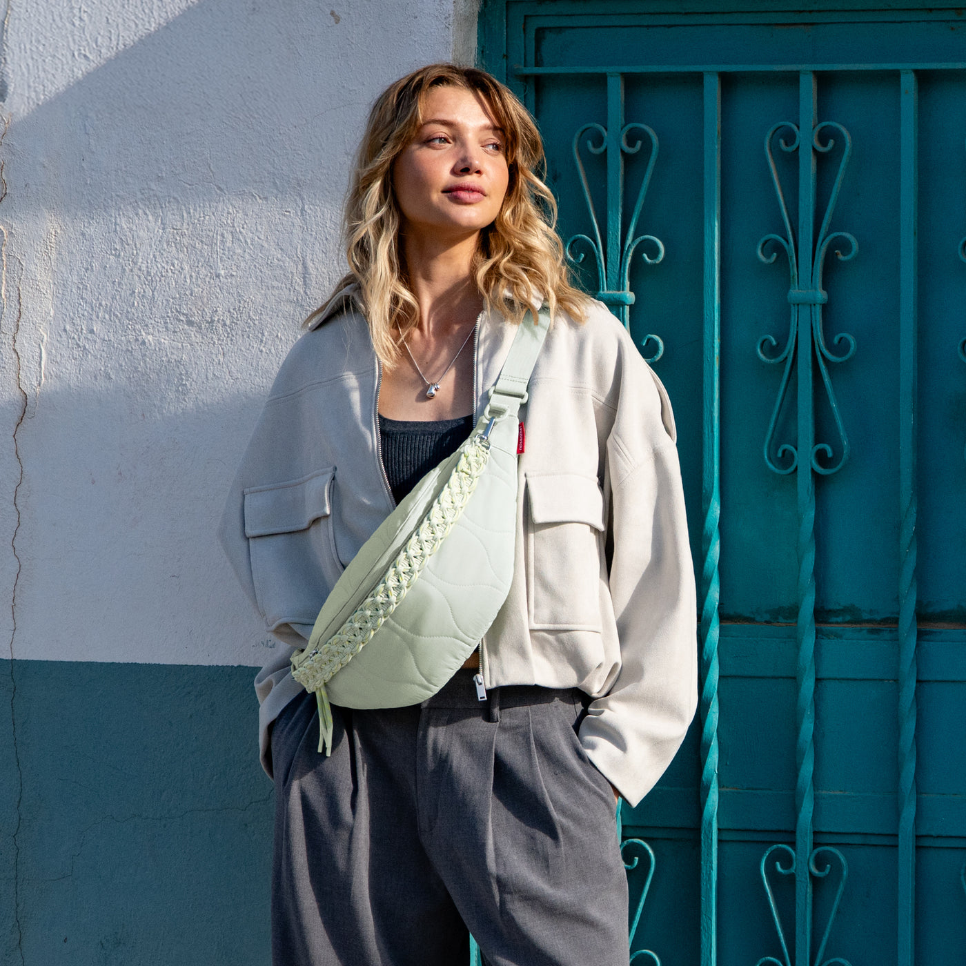 city beltbag makramee puffer iced matcha city beltbag makramee Reisenthel