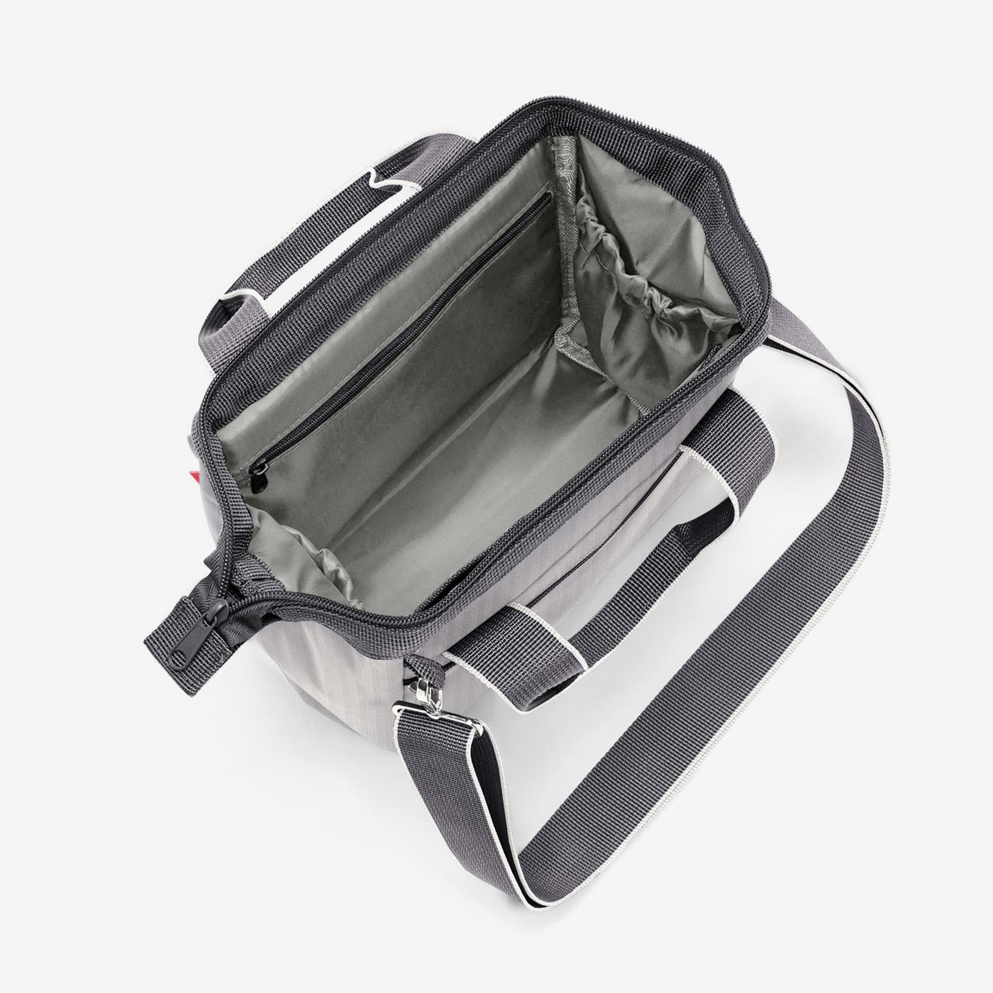 klickfix roomy lenkertasche twist silver reisenthel allrounder cross herringbone gray (handbag