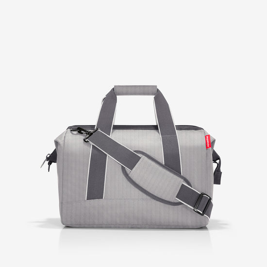Reisenthel allrounder M herringbone grey (Perfekt als Handgepäck - 18 Liter Platz,grau)