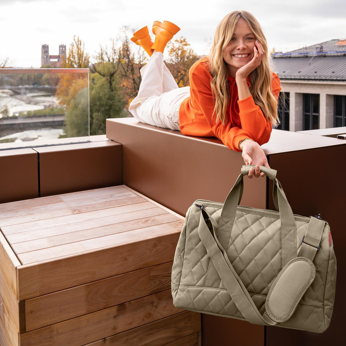 Reisenthel MQ5046 ALLROUNDER CROSS RHOMBUS OLIVE Gym Bag Dames RHOMBUS OLIVE eenheidsmaat, Olijf, Eén maat, Sport Reisenthel MQ5046 ALLROUNDER CROSS RHOMBUS OLIVE Gym Bag Dames RHOMBUS OLIVE eenheidsmaat, Olijf, Eén maat, Sport