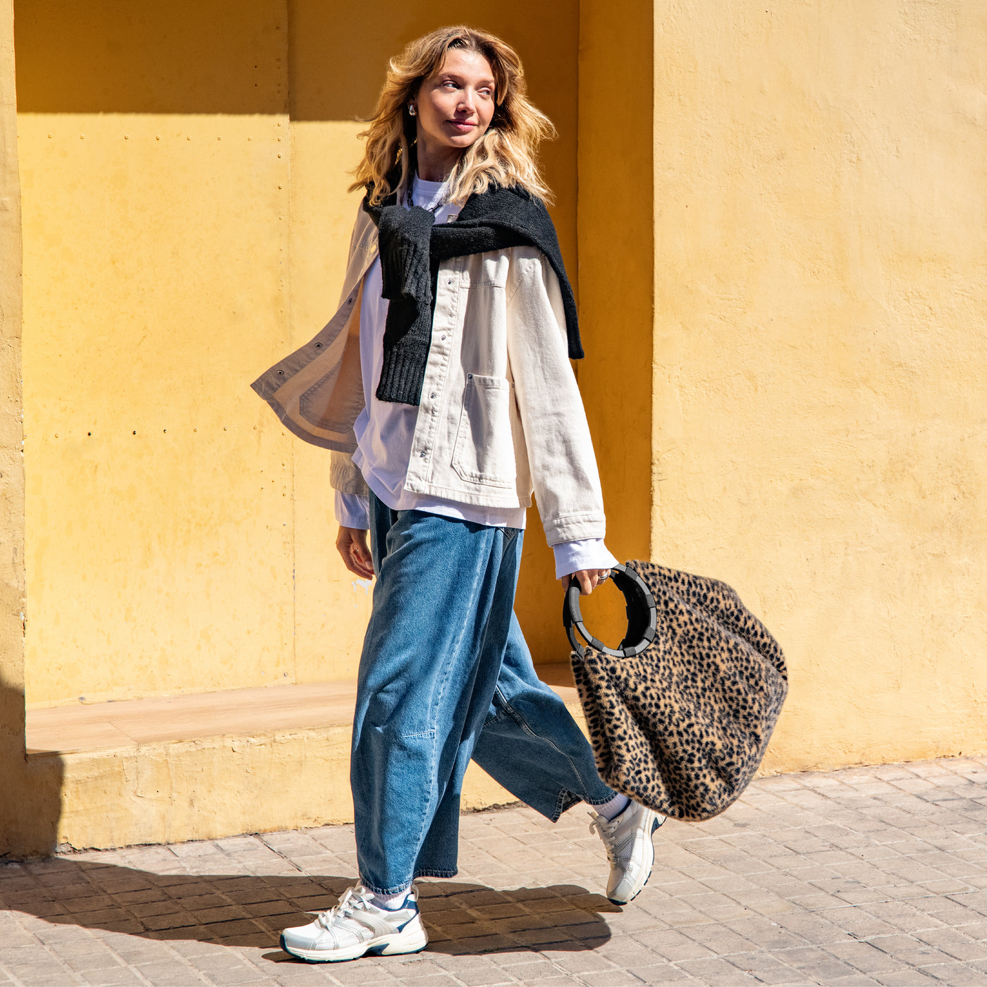 loopbag hobo leo fake fur