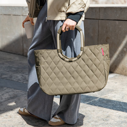 loopshopper L frame rhombus olive loopshopper L Reisenthel