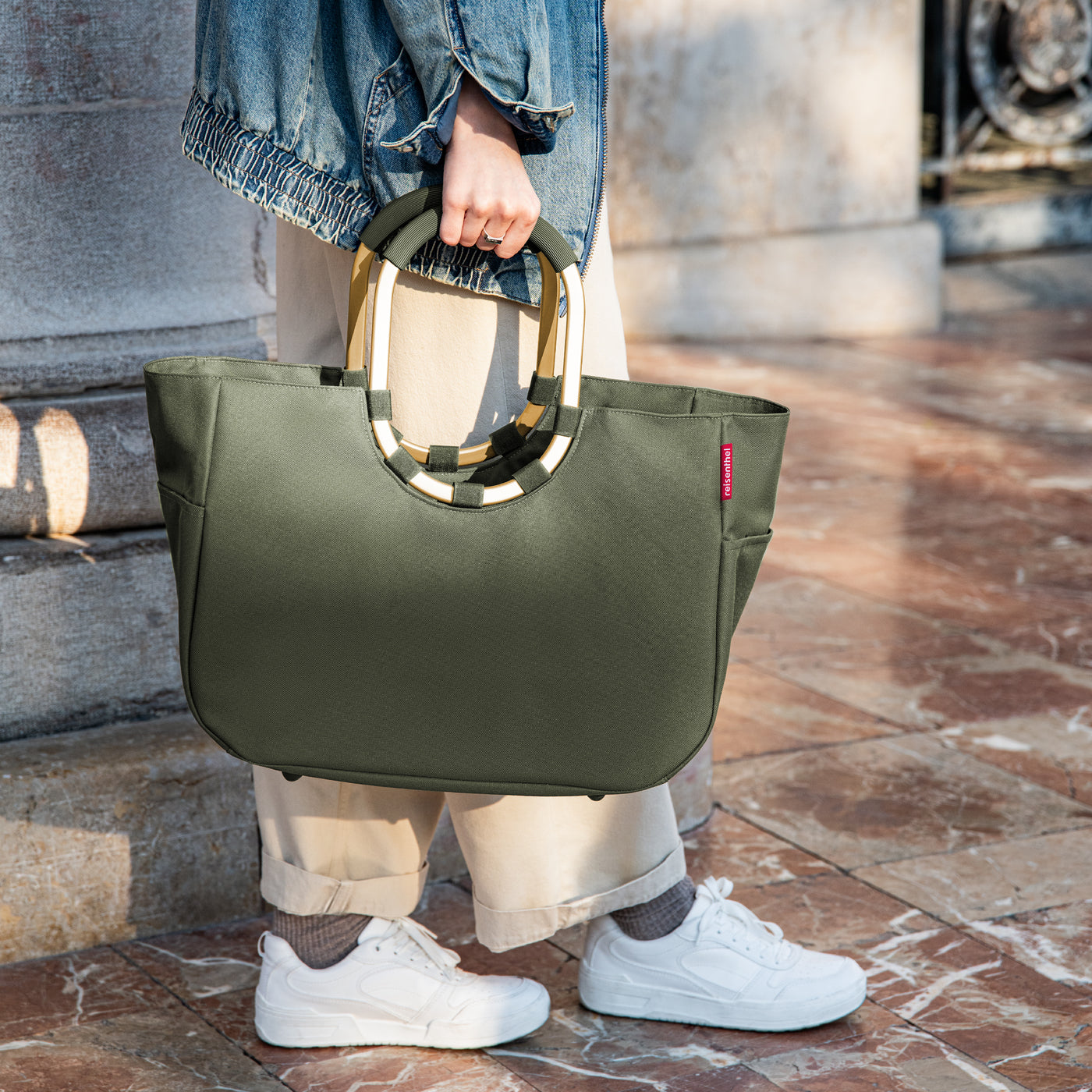 loopshopper L urban forest gold loopshopper L Reisenthel