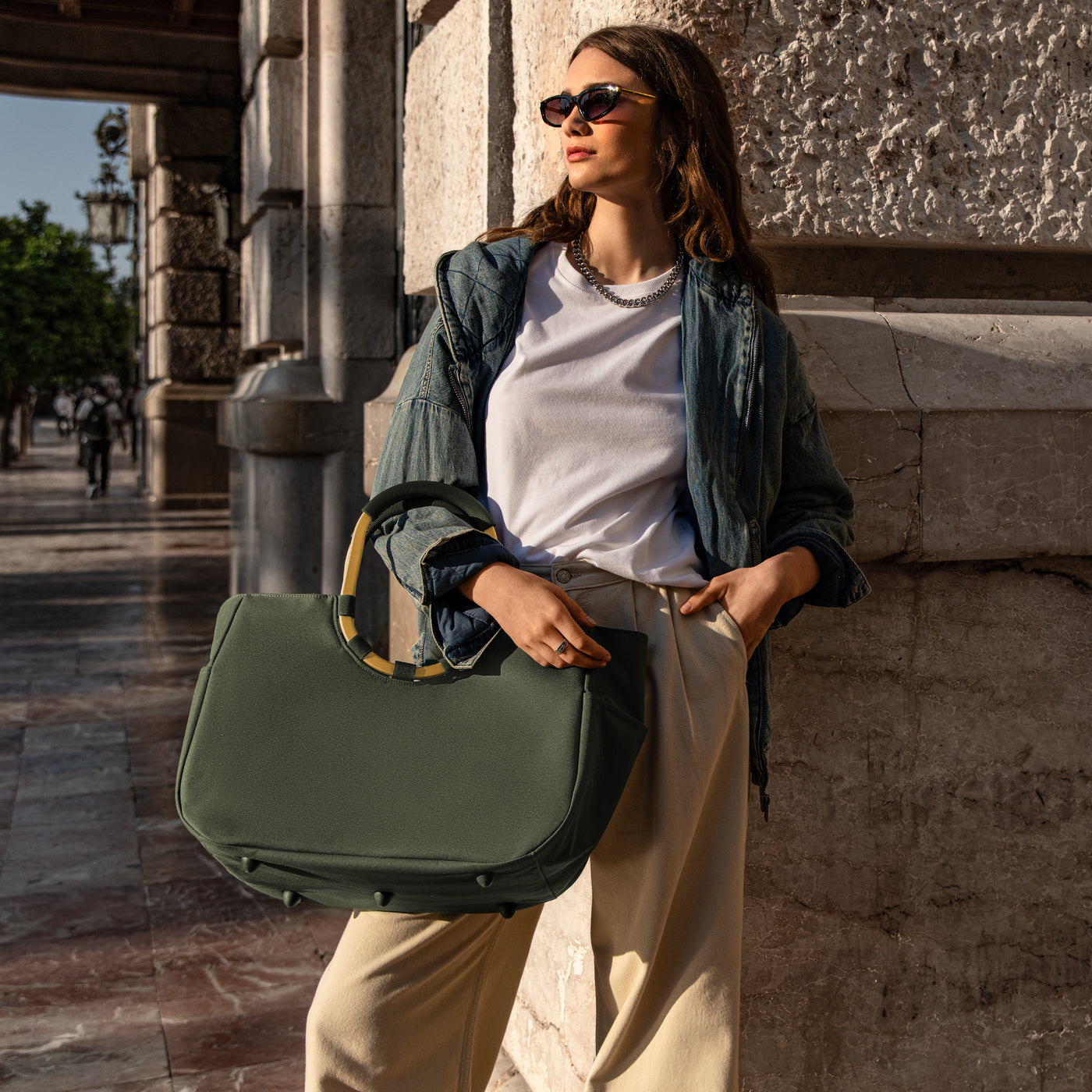 loopshopper L urban forest gold loopshopper L Reisenthel