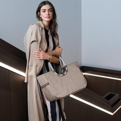 loopshopper L herringbone mokka loopshopper L Reisenthel