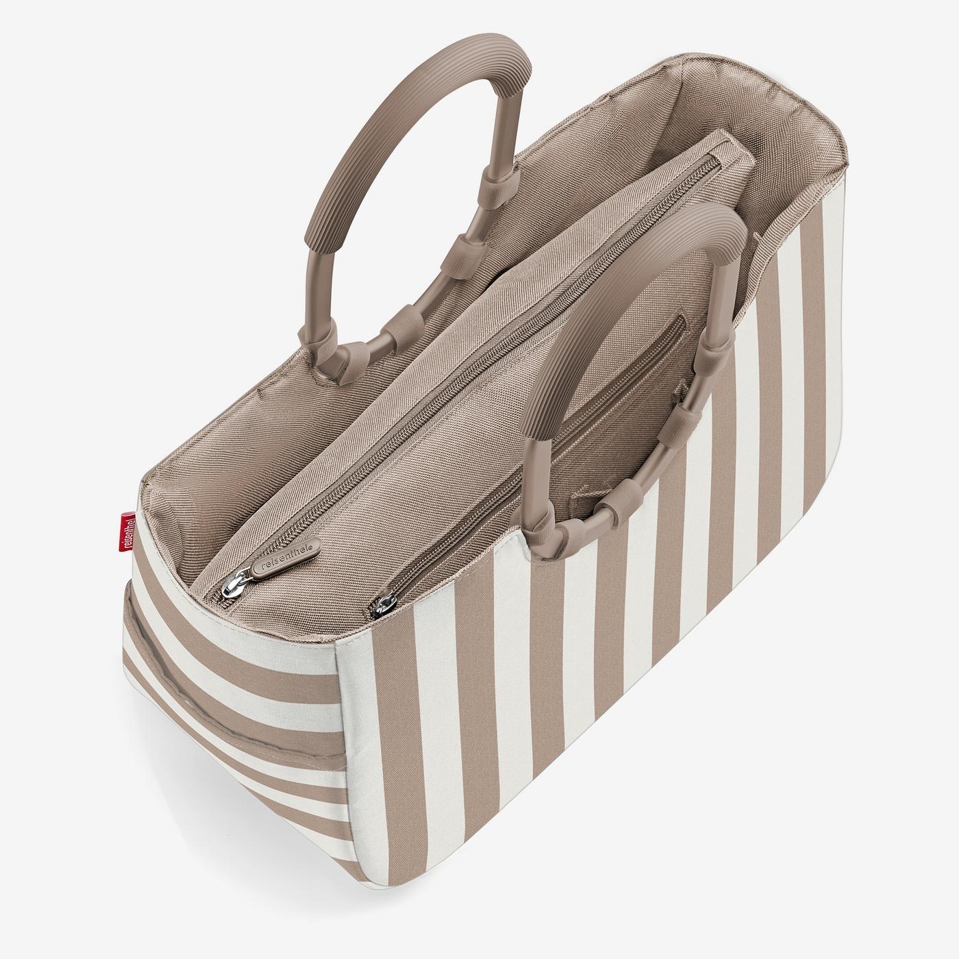 loopshopper M summerstripes coffee loopshopper M Reisenthel