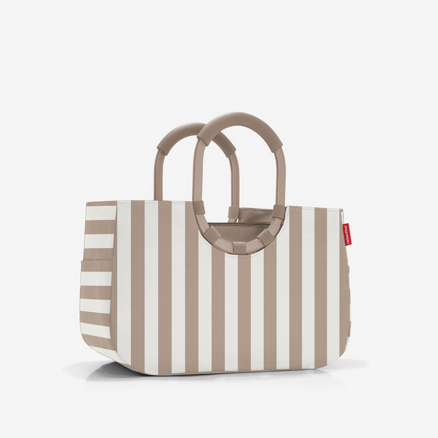loopshopper M summerstripes coffee loopshopper M Reisenthel