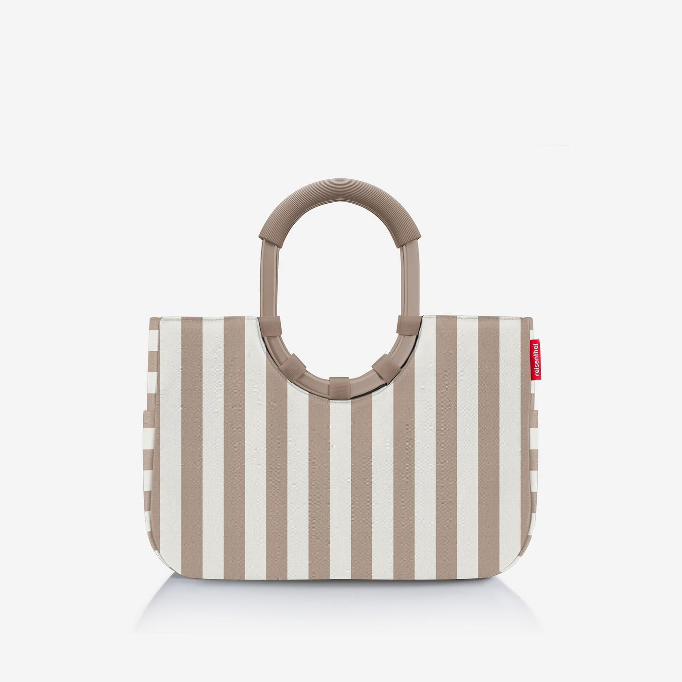 loopshopper M summerstripes coffee loopshopper M Reisenthel
