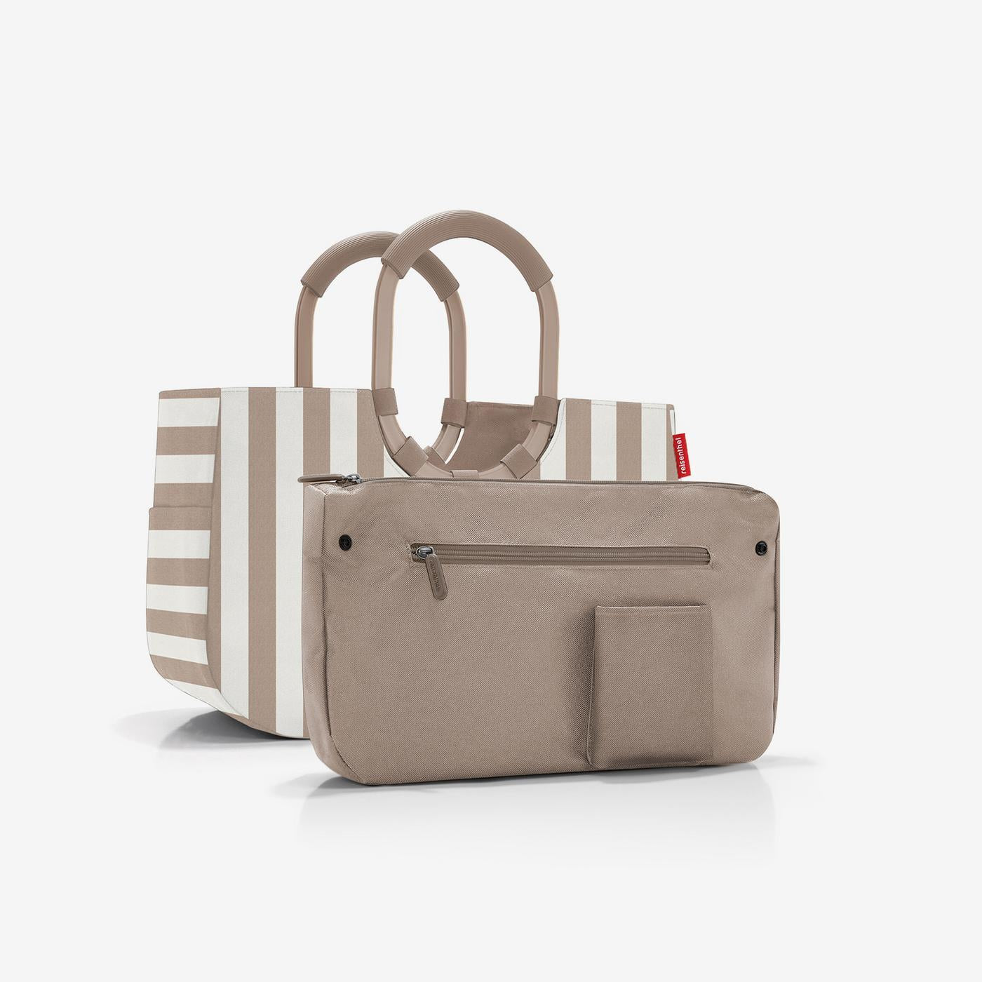 loopshopper M summerstripes coffee loopshopper M Reisenthel