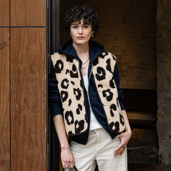 vest S/M teddy leo cream