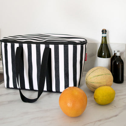 coolerbag summerstripes black coolerbag Reisenthel