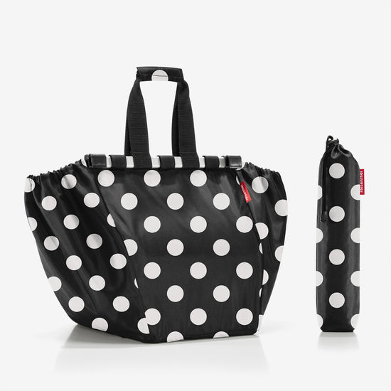 Reisenthel easyshoppingbag dots white (Einkaufswagentasche,schwarz)