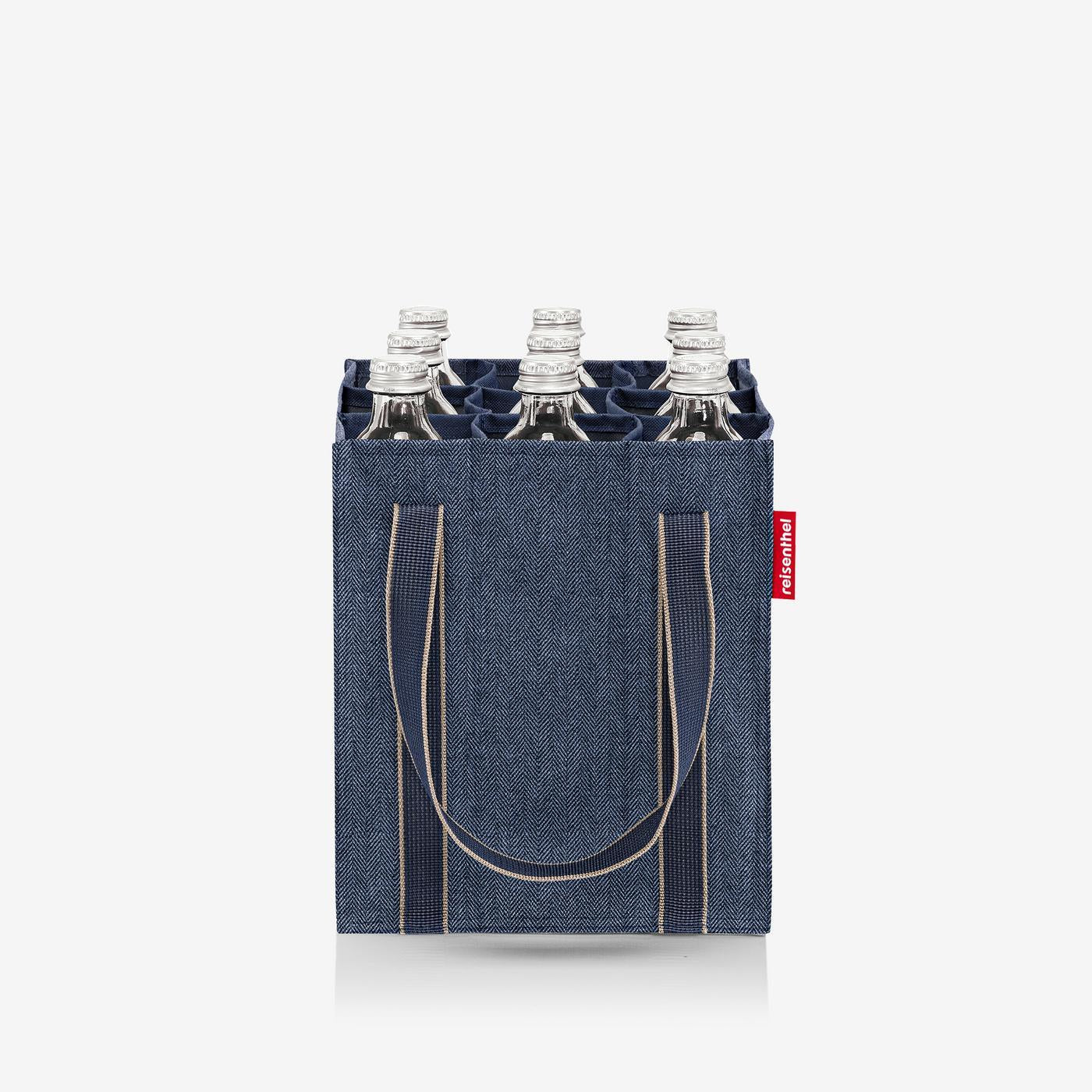 bottlebag herringbone dark blue bottlebag Reisenthel