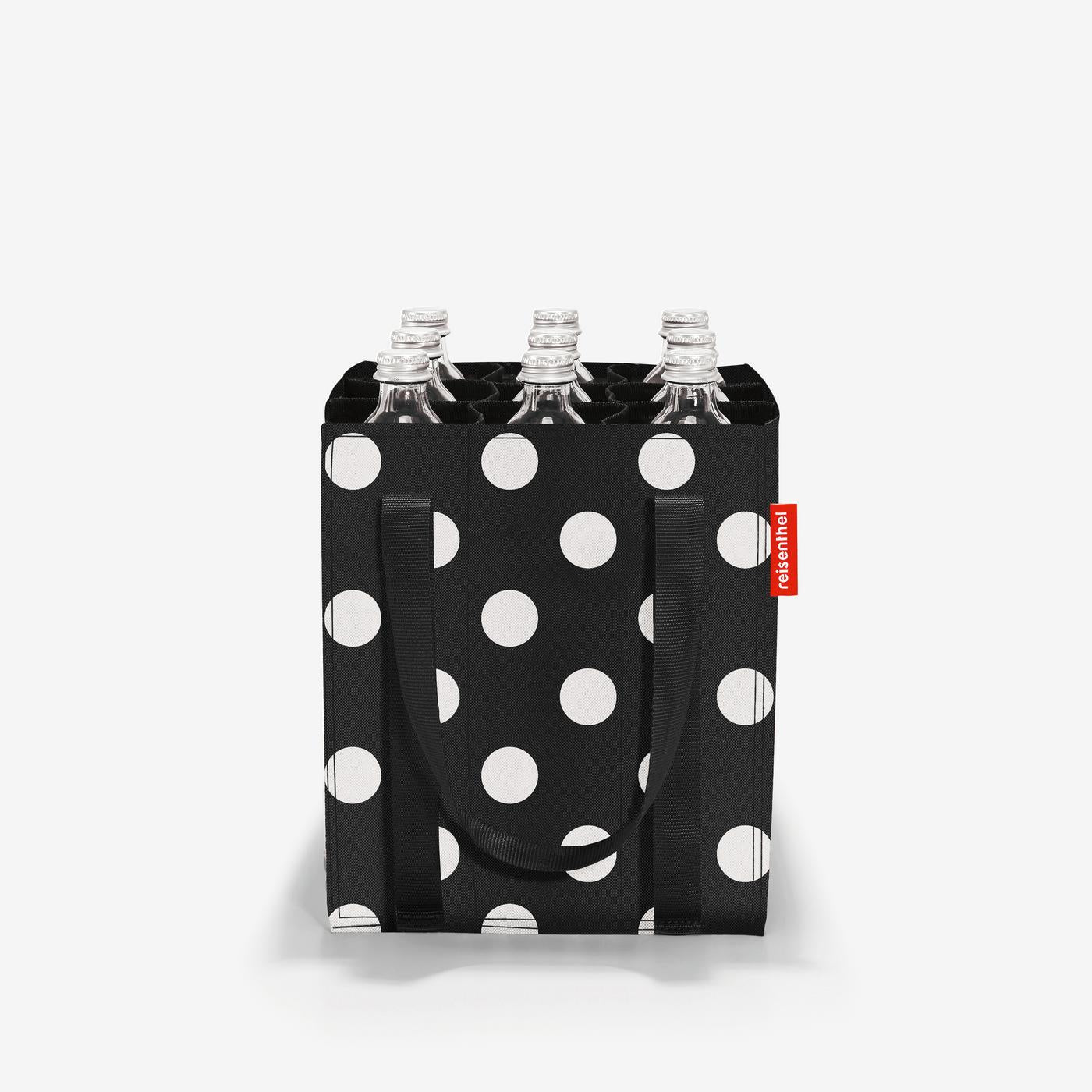 reisenthel bottlebag dots white (bottle bag black)
