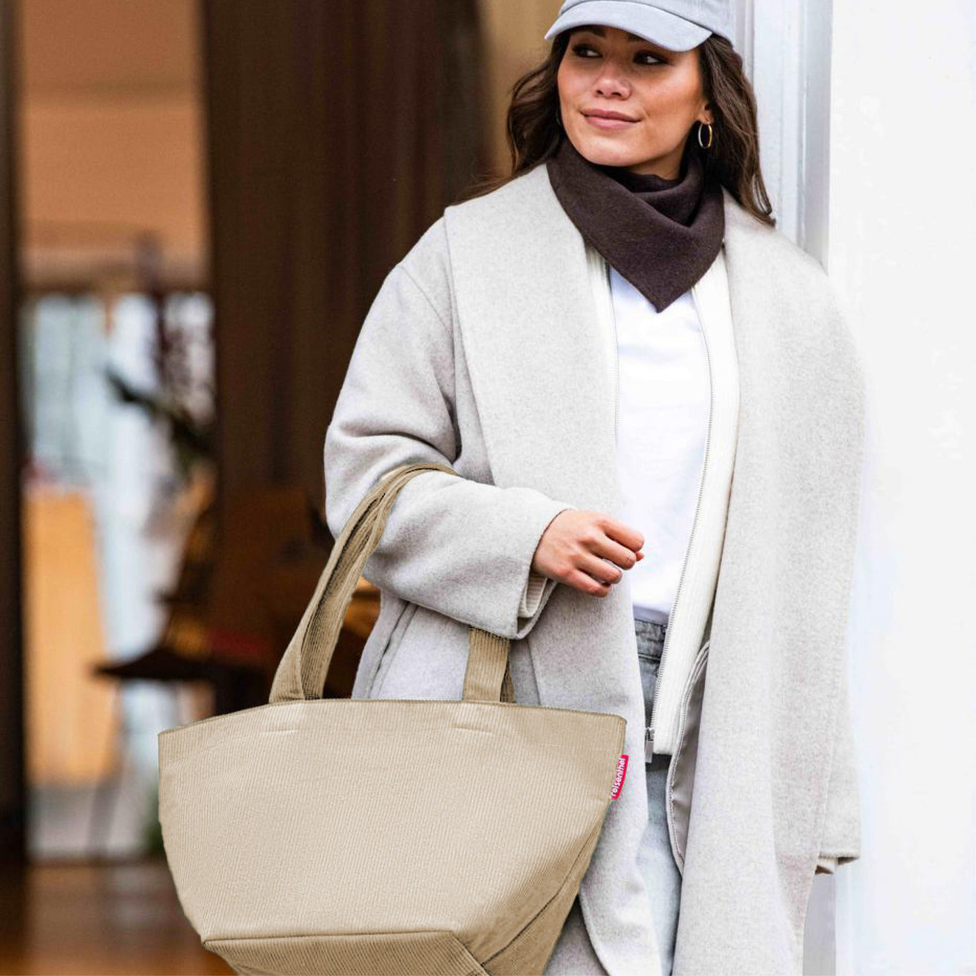 shopper M cord sand shopper M Reisenthel