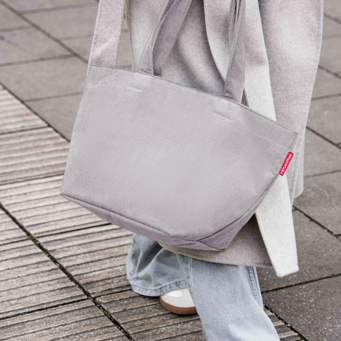 shopper M cord grey