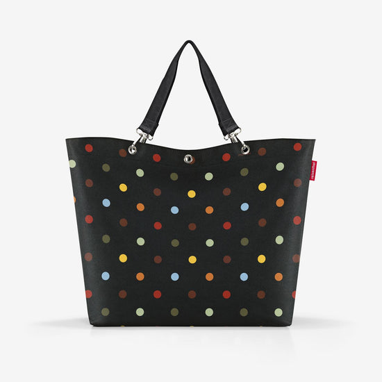 Reisenthel shopper XL dots (Strandtasche,schwarz)