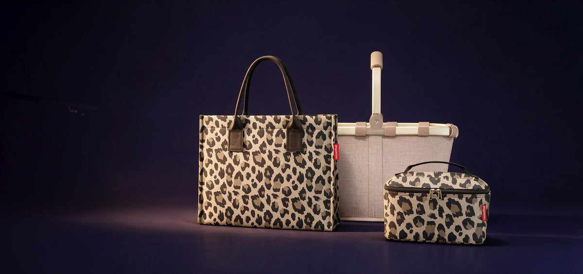 reisenthel Secret Sale · daily shopper leo macchiato, carrybag frame twist coffee und beautycase leo macchiato