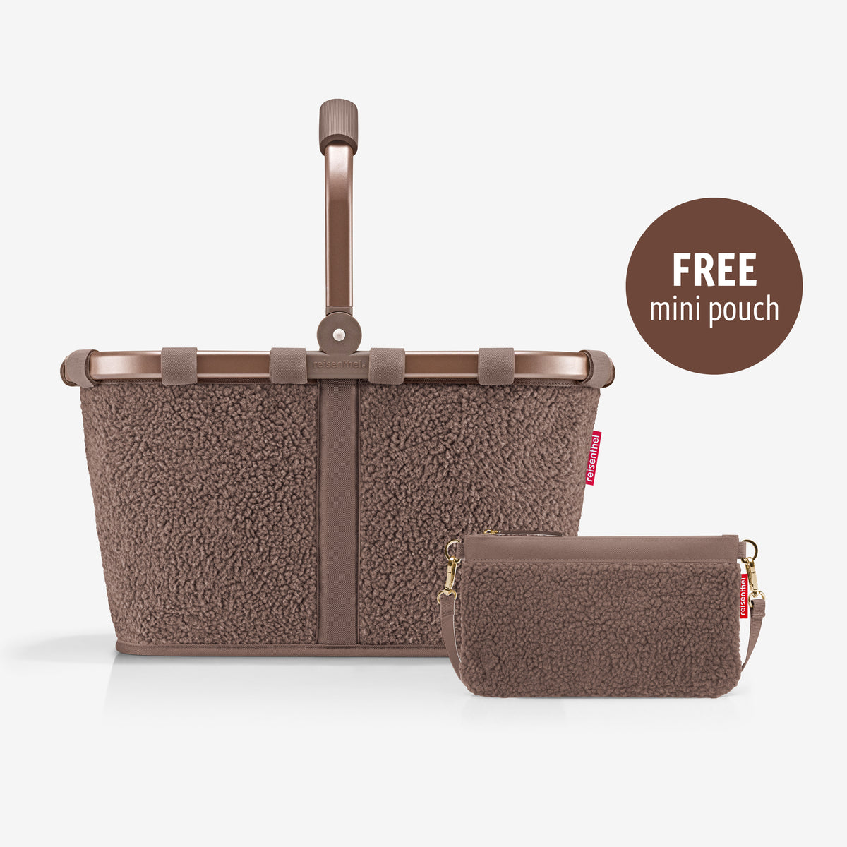 Bundle: carrybag + gratis mini pouch teddy chocolate bundle Reisenthel