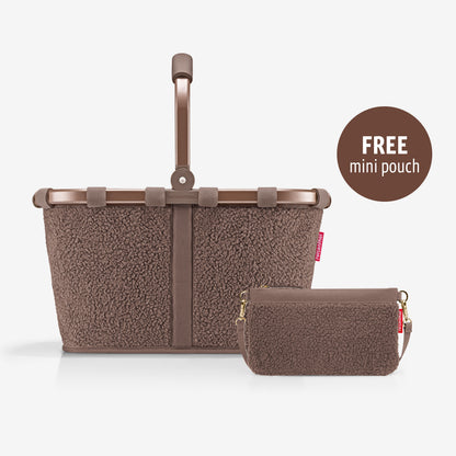 Bundle: carrybag + gratis mini pouch teddy chocolate bundle Reisenthel